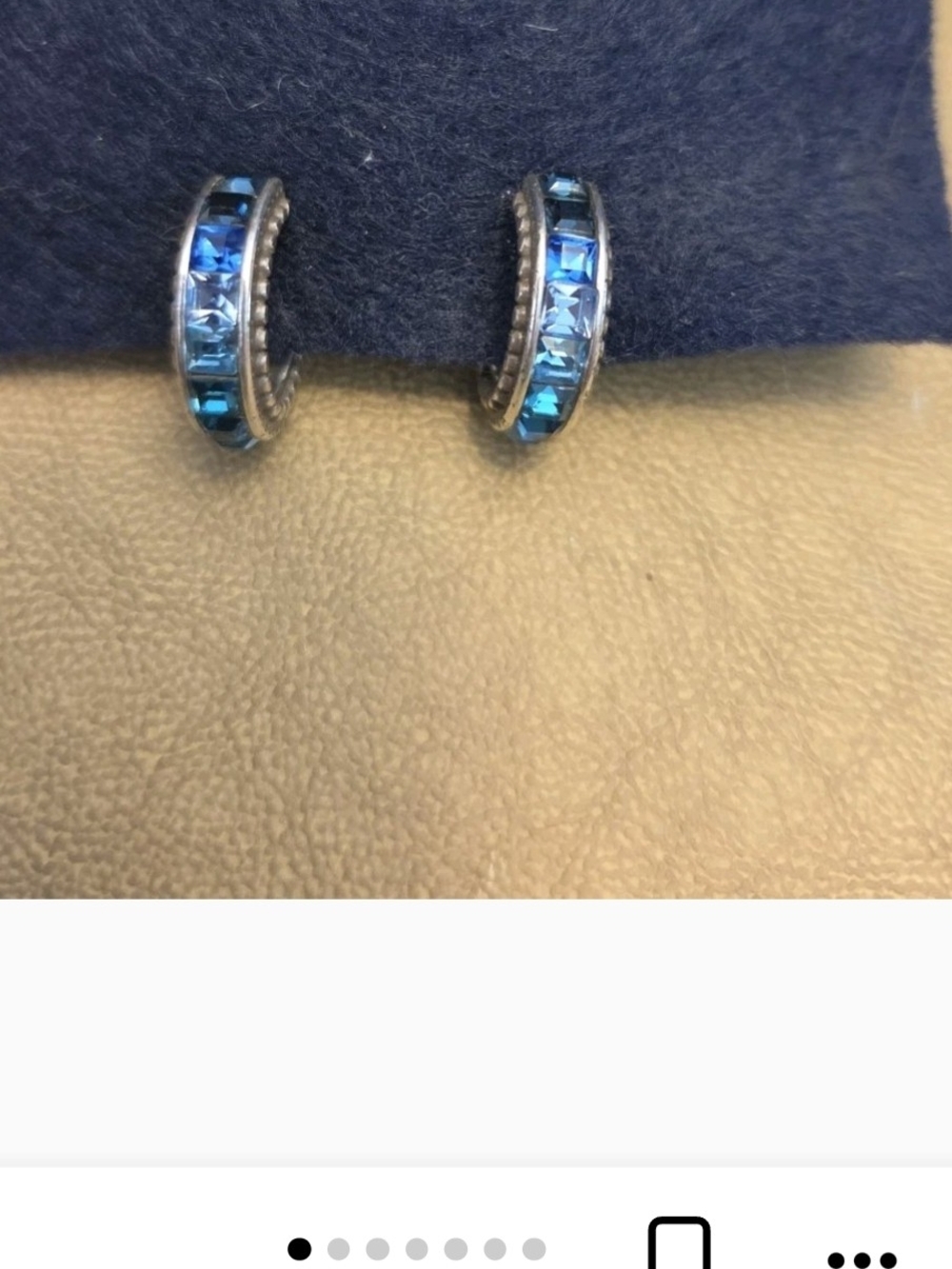 Brighton Full spectrum blue Ombre silver Hoop Earrings for Women